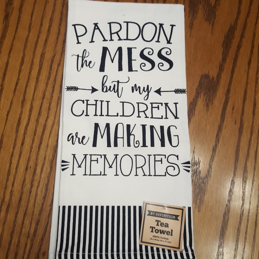 Brand new tea towel with tags